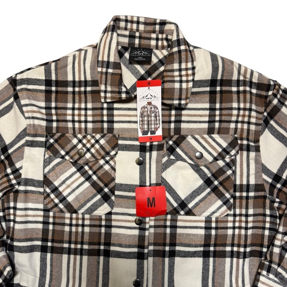 HFX Women's Flannel Snap Front Shacket Jacket Shirt Size Medium NWT - Picture 3 of 10